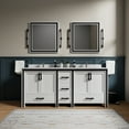 thumbnail image 1 of Ziva 80 in W x 22 in D White Double Bath Vanity, White Quartz Top and 30 in Mirrors, 1 of 8