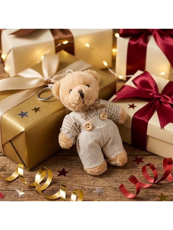 Zivora Cute Teddy Keychain for Keys Bags & Accessories, Off-White