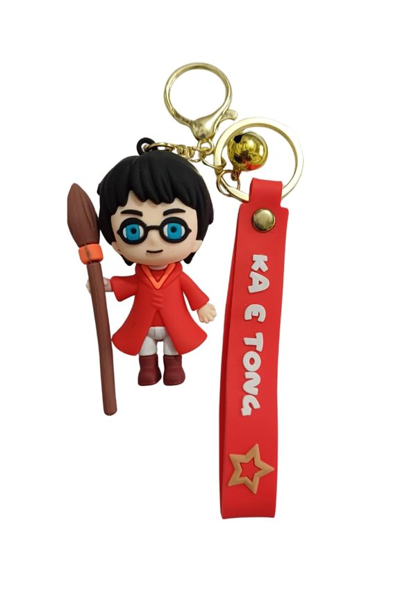 Zivora Wizard Character Keychain with Red Strap Star Design for Keys Bags