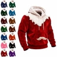 thumbnail image 1 of Zivyakyron Christmas Hoodie Men Flannel Long Sleeve Pullover Fall Loose Casual Colorblock Men's Sweatshirts Brown M, 1 of 6