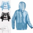 thumbnail image 1 of Zivyakyron Long Sleeve Mens Rain Jacket Lightweight Zip up Mesh Windbreaker Outdoor Jacket Hooded Loose Solid Black M, 1 of 9