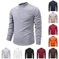 thumbnail image 1 of Zivyakyron Pullover Sweater for Men Knit Athletic Long Sleeve Fall Winter Crew Neck Layering Plain Sweaters Slim White M, 1 of 7