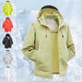 thumbnail image 1 of Zivyakyron Quick Dry Wind Breaker Jackets Mens Zip up Lightweight Rain Long Sleeve Hooded Plain UPF Jackets Loose Orange 5XL, 1 of 7