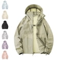 thumbnail image 1 of Zivyakyro Rain Windbreaker Jackets for Men Lightweight Long Sleeve Zip up Performance Loose Jacket Sun Protection Hooded Gray M, 1 of 9