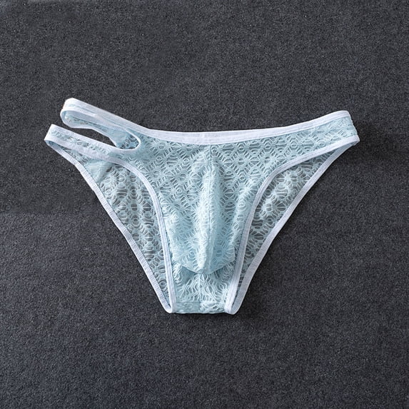 Zivyakyron Bikini for Men Active Mesh Low Rise Men's Underwear Loose Breathable Color Block Brief