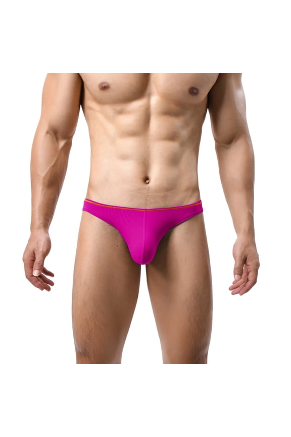 Breathable Thong Men Soft Low Rise Men's Underwear Loose Solid Home Brief