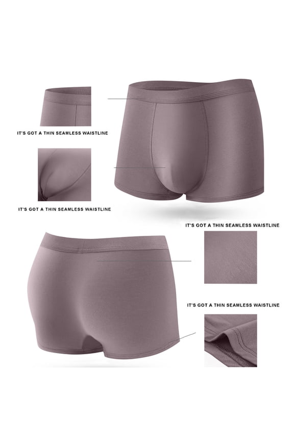 Cotton Men Briefs Boxers Stretch Seamless Modal Men's Underwear Plain Loose Undershorts