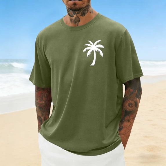 Zivyakyron Mens Tees Streetwear Summer Active Tops Men Graphic Casual Short Sleeve Loose Clothes