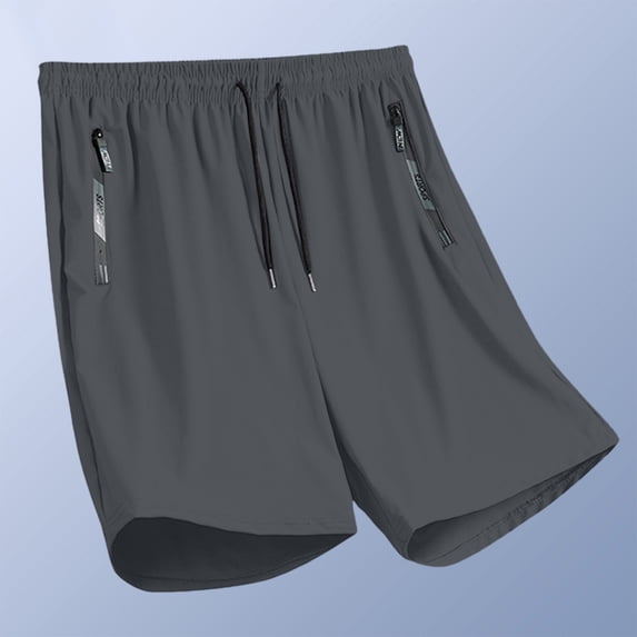 Zivyakyron Quick Dry Shorts Athletic Men Gym Running Shorts Men Zipper Pocket Lightweight Loose
