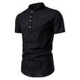 thumbnail image 1 of Zivyakyron Summer Mens Polo Shirts Collared Short Sleeve Shirt for Men Work Solid Dressy Business Loose Top, 1 of 4