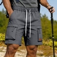 thumbnail image 1 of Zivyakyron Summer Mens Shorts Workout Gym Cargo Mens Shorts Loose Bermuda Multi Pocket Drawstring, 1 of 8