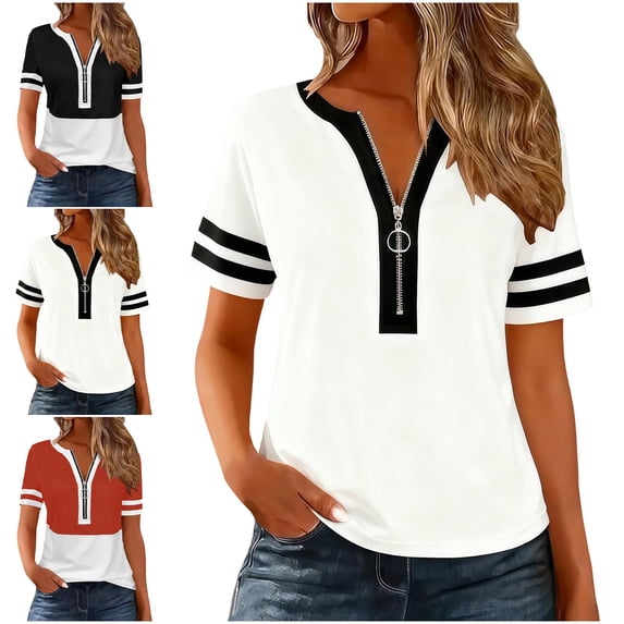 Zivyakyron Summer Womens T Shirts Short Sleeve Tops for Women Trendy Casual Graphics Going Out Loose Valentine's Day Tops