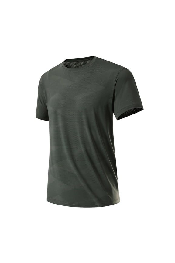 Sun Protection Tees for Men Quick Dry Summer Mens Tops Casual Loose Short Sleeve Cooling Solid Clothes