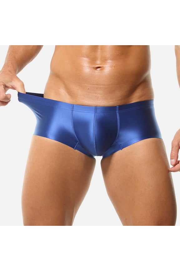 Trunks for Men Workout Low Rise Silky Underwear for Men Solid Loose Breathable Underpants