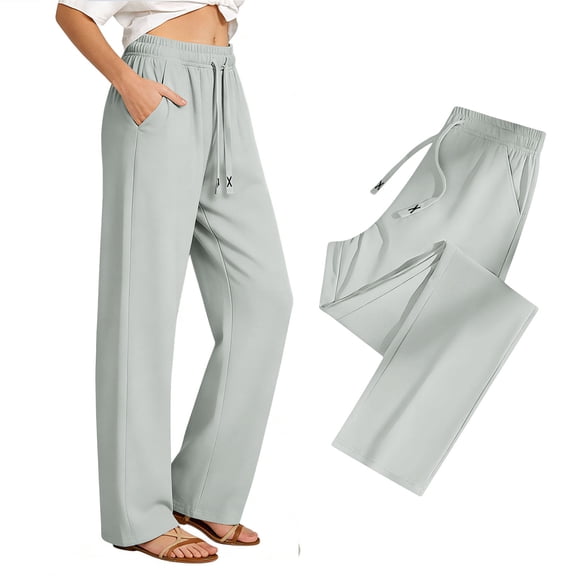 Zivyakyron Womens Cropped Pants Summer Quick Drying Workout Jogging Pants for Women Casual Plain Taper Loose Pants
