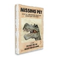 thumbnail image 1 of Ziwei Li Missing Pet Dinosaur Sign T-Rex Ancient Reptile 16 in x 20 in Painting Canvas Art Print, by Stupell Home Décor, 1 of 3