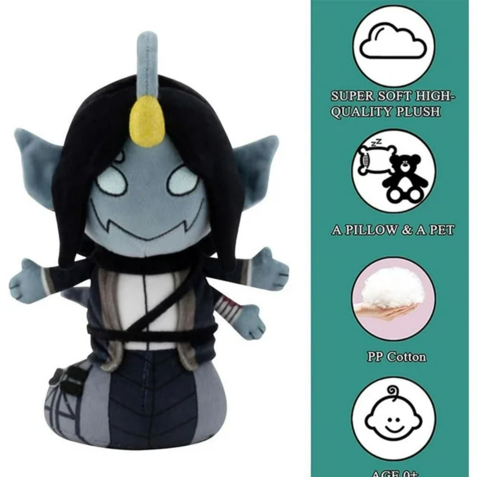 Kouipoie Pressure Sebastian Solace Plüschtier – 9,8 Zoll Weiche Seeschlange, Gaming-Fan Geschenk