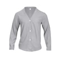 thumbnail image 1 of Ziynglg Cardigan for Men Solid Color V-neck Long-Sleeved Button-Down Knitted Sweater, 1 of 3