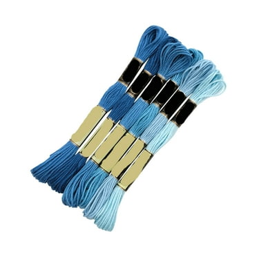 Ziynglg Gradient Embroidery Thread 6 Pack 8.75 Yard Skeins for Knitting and DIY Crafts Soft and Strong Polyester Cotton Yarn for Crochet and Sewing Accessories