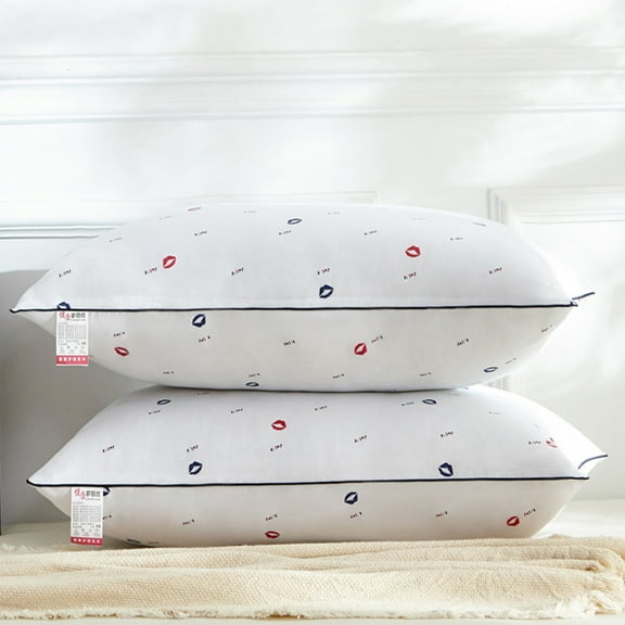 Ziynglg Hotel Grade Down Pillow for Back Side Stomach Sleepers Soft Supportive Bed Pillow with Fabric for Comfortable Sleep