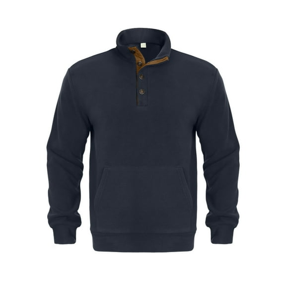 Ziynglg Men's Shirts Vintage Knitted Button Turndown Collar Long Sleeve Casual Tops for Men