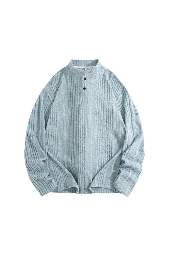 Men's Shirts Vintage Solid Color Button Turndown Collar Long Sleeve Casual Tops for Men