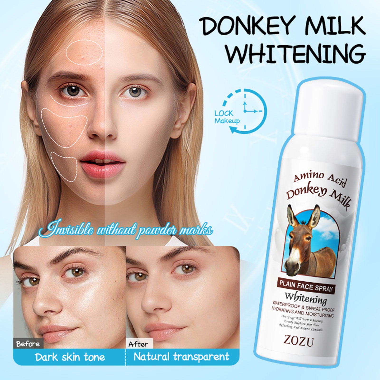 Ziynglg Revitalize Your Naturally with Donkey Milk Facial Mist ...