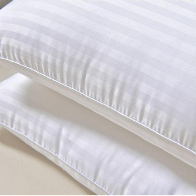 Ziynglg Soft Feather Pillow for Sleeping Hotel Quality Support with Elegant Striped Design,Polyester,29.1x18.8 Inches,Easy Bedroom Important