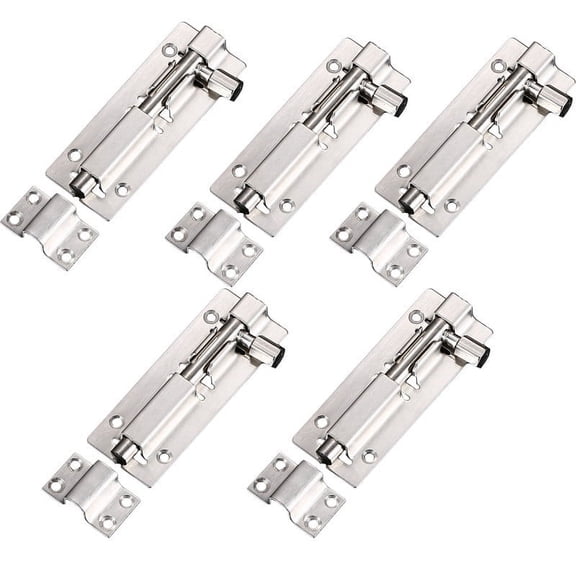 Ziyofinn 5 Pcs Stainless Steel Barrel Deadbolts for Lock Barn Door Gate Window
