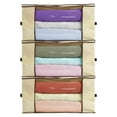 thumbnail image 1 of Ziz Home Blanket and Clothes Storage Bags - Set of 3 | Space-Saving Solution for Your Closet, 1 of 6