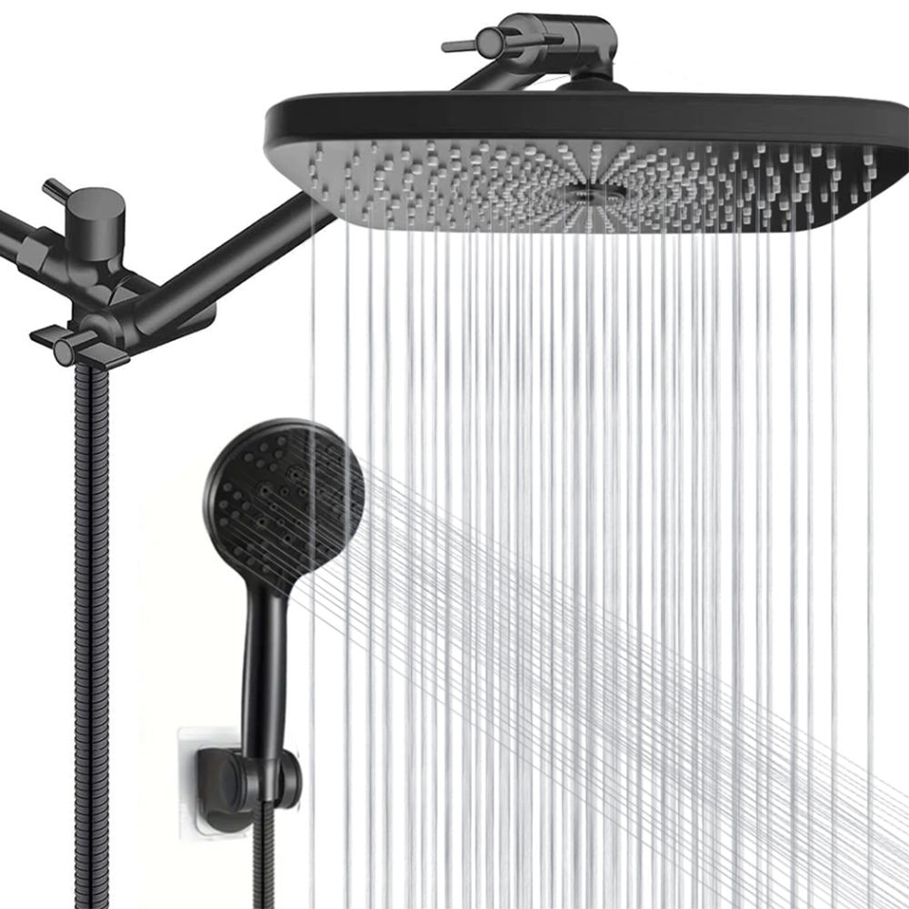 Zizin 5Setting High Pressure Shower Head, 12 inch Rain Shower Head