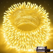 Zizin 66ft 200 LED Star Christmas String Lights 8 Modes for Outdoor Indoor Xmas Party Yellow