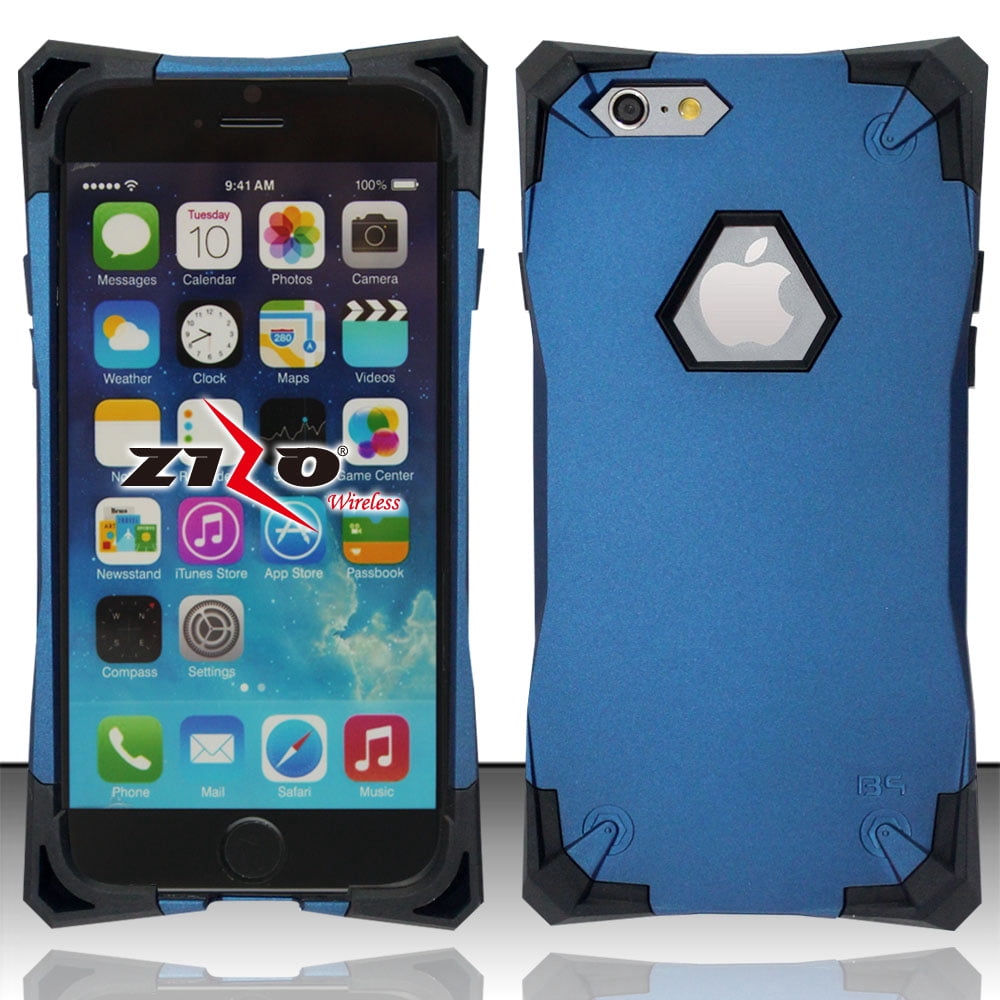 zizo abstract dual layered case for iphone 6 / 6s - heavy duty pc