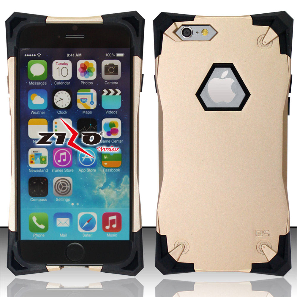 zizo abstract dual layered case for iphone 6 / 6s - heavy duty pc