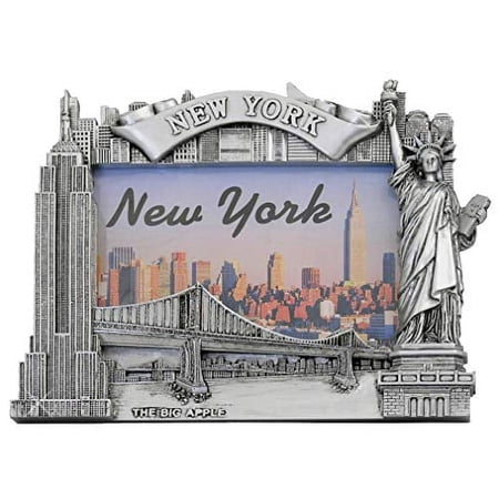 Zizo New York Picture Frame -Poly Silver, New York Picture Frames, New York Souvenirs â€¦