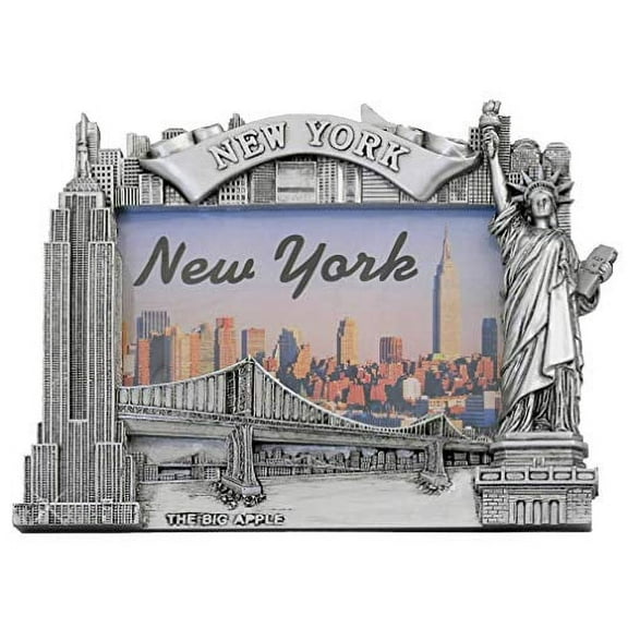 Zizo New York Picture Frame -Poly Silver, New York Picture Frames, New York Souvenirs â€¦