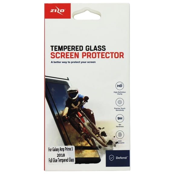 Zizo Tempered Glass Screen Protector for Samsung Galaxy Amp Prime 3 - Clear