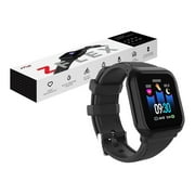 Zizo Zflex - Black - smart watch with strap - leather - black - display 1.3" - Bluetooth - 5.93 oz