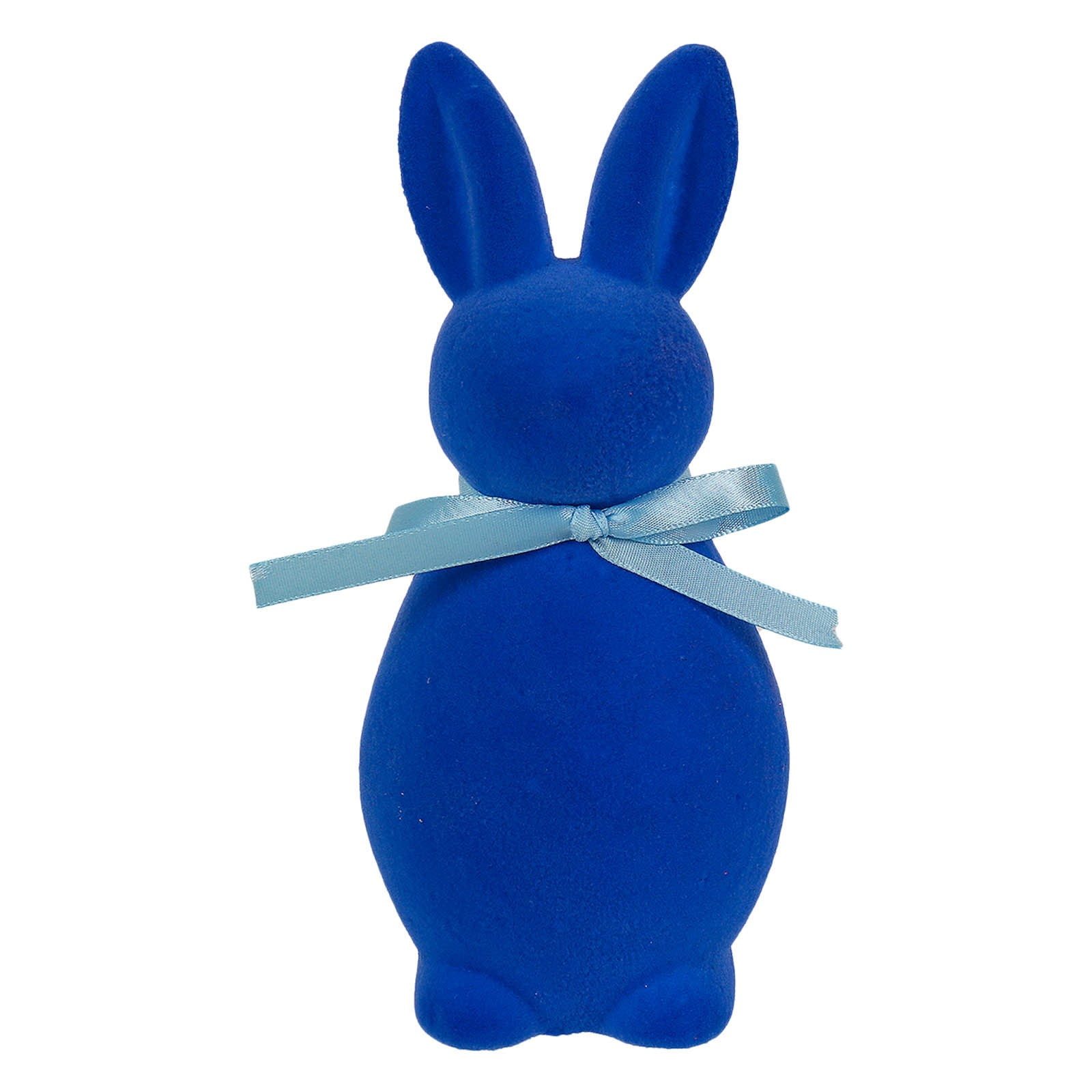 Zizocwa Flocked Resin Rabbit Figurines Green Furry Easter Bunny Statue ...