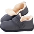 thumbnail image 1 of Zizor Men's Adjustable Velcro Strap Slippers, Memory Foam Closed Back House Shoes, 1 of 6