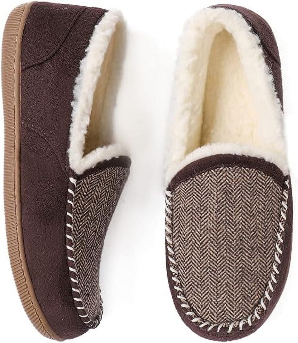【THE MOZZ】Cozy Slippers Zizor Women's Fuzzy Moccasin Slippers Memory Foam Cozy House