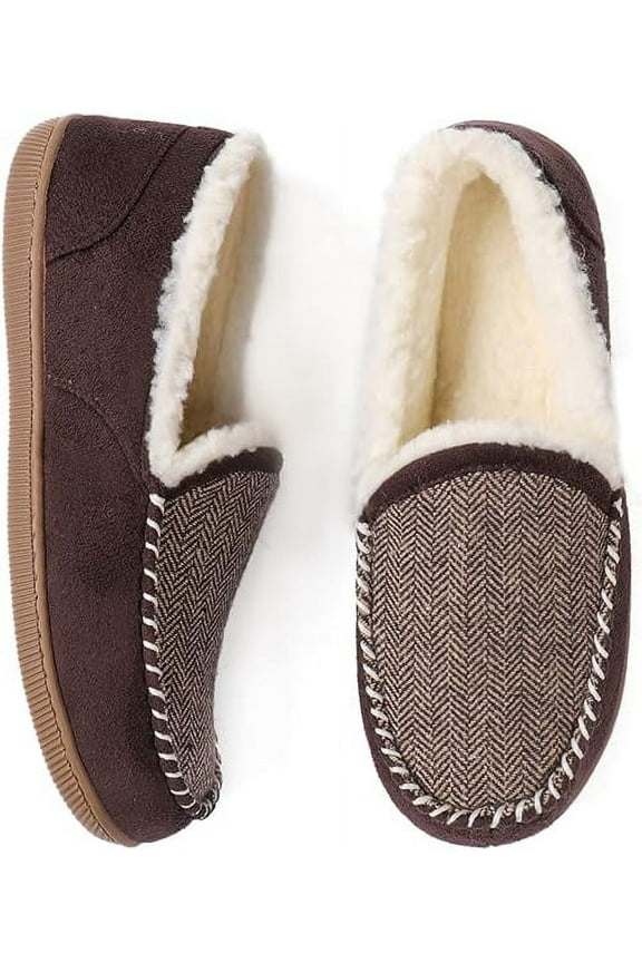 Women's Fuzzy Moccasin Slippers Memory Foam Cozy House Shoes