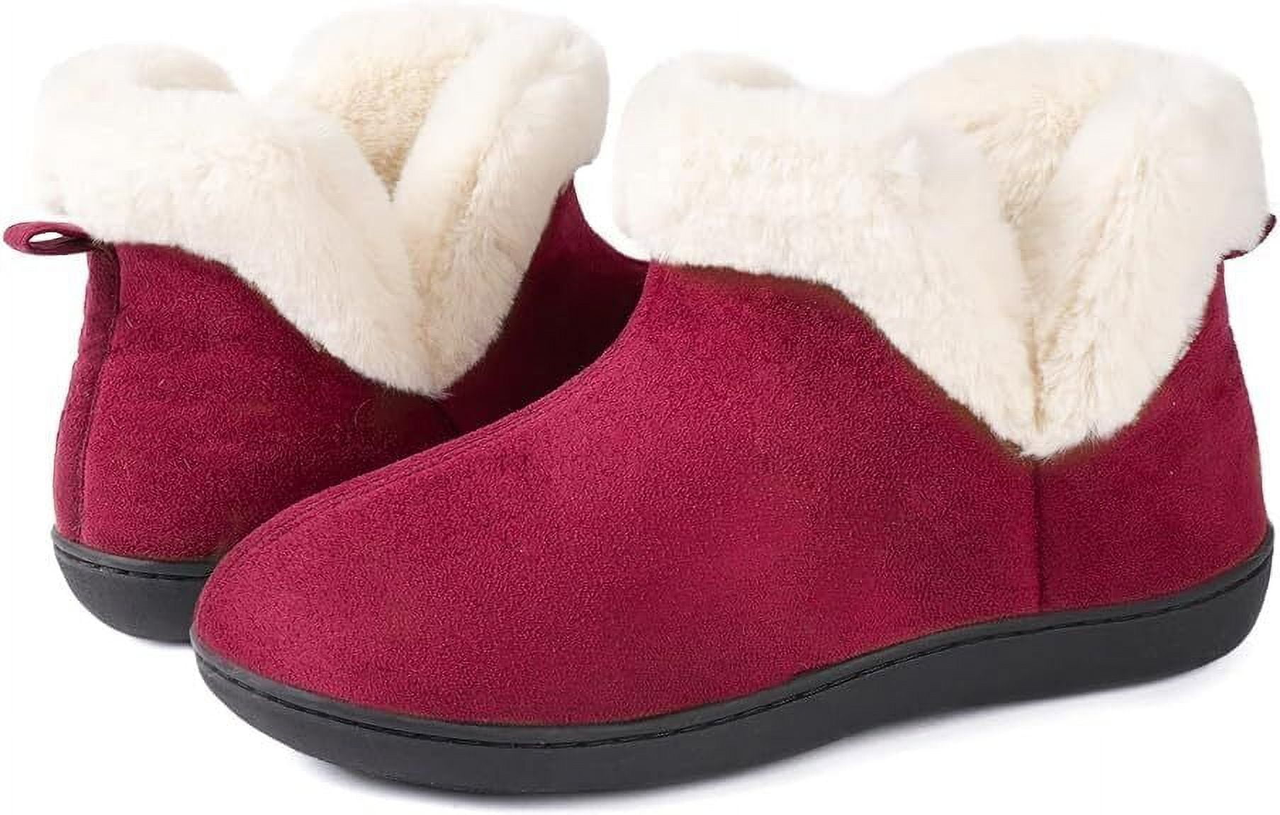 Zizor Womens Fuzzy Bootie Slippers cozy Ladies House Shoes