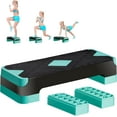 thumbnail image 1 of ZizzZest 31" Adjustable Workout Aerobic Stepper in Fitness & Exercise Step Platform Trainer Stepper w/Risers Adjust 4"-6''-8'', 1 of 18
