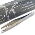 thumbnail image 1 of Zizzili Basics Elite Series Slanted Tweezers | Surgical Grade Stainless Steel |Sharp Precision Tips | Satin Finish, 1 of 2