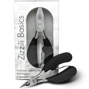 Zizzili Basics Toenail Clippers for Ingrown or Thick Toenails | Large Handle for Easy Grip + Sharp Stainless Steel | Best Nail Clipper for Seniors