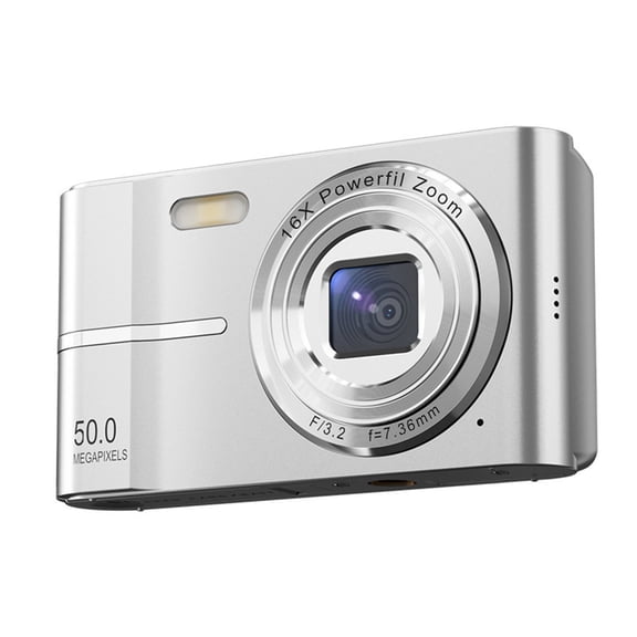 Zjdatm 4K 50MP Digital Camera 16x Zoom Autofocus CCD Camera with 32GB SD Card 50 Million Photos Portable Video Cameras for Indoor Outdoor Classroom