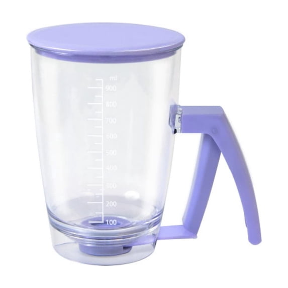 Zjdatm 900ml Pancake Batter Dispenser, Plastic Cupcakes Cream Separator with Measuring Label and Squeeze Handle, Kitchen Cookie Cake Muffins Baking Waffles Dough Dispensers
