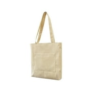 Zjdatm Large Capacity Corduroy Tote Bag for Woman Man Solid Color Shoulder Handbag Multi Compartment Casual Totebag for Commut Travel Walk Use