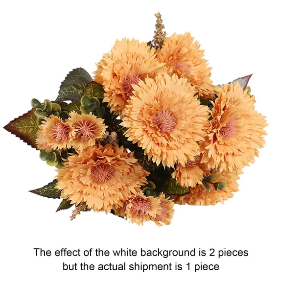 Zjdatm Spring Summer Artificial Flower Bouquets, Fake Chrysanthemum Sunflower Silk Flowers, Faux Gerbera Daisy Bouquet for Wedding Indoor Outdoor Party Decor